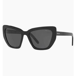 Prada Black Cat Eye Sunglasses Dark Lenses Brand Logo 55mm